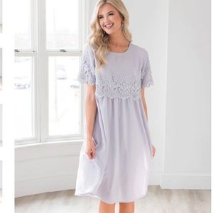 Neesee’s Dresses Blue Gray Midi Dress